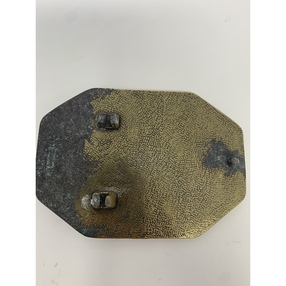 Vintage Embossed Locomotive‎ Train Brass Belt Buckle Avon - Picture 2 of 4